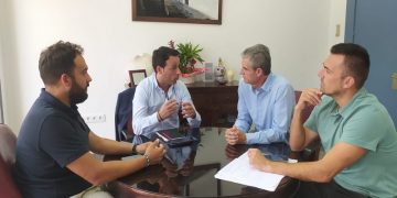 Reunión de los alcaldes de Linares y Arcos de la Frontera, Javier Perales e Isidoro Gambín