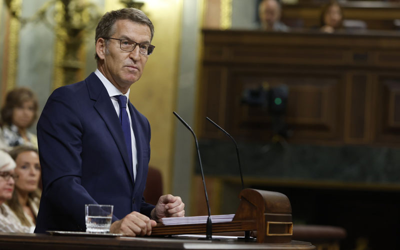 El Congreso rechaza a Feijóo en la primera votación