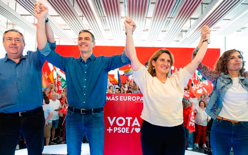 Sánchez: «No sé en qué equipo va Feijóo, pero con España no es»
